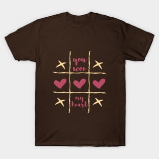 you won my heart red hearts T-Shirt